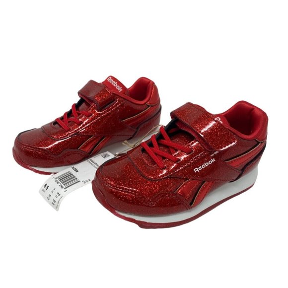 Reebok Other - New Reebok Royal Classic Jogger 3 Toddler Red Glitter Shimmer Shoes Sz 8.5 NWOB